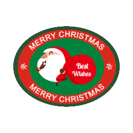 Merry Christmas Oval Custom Patch