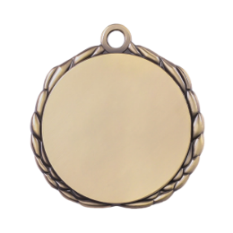 Antique Gold Round Blank Medal