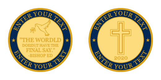 Religion Custom Challenge Coins Design Template