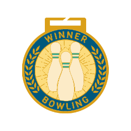 Bowling Winner Custom Medals