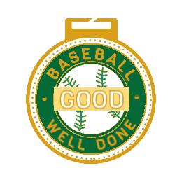 Baseball Well Done Custom Medals
