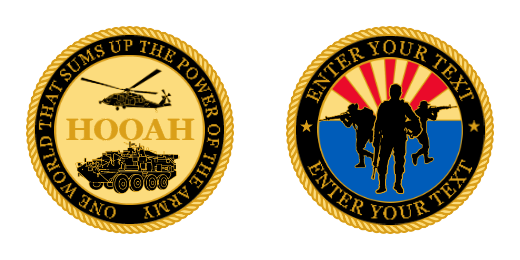 Soldiers Military Challenge Coins Design Template