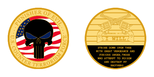 US Counter Terrorism Force Custom Challenge Coins Design Template